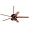 60" Casa Venue LED Bronze Damp Ceiling Fan