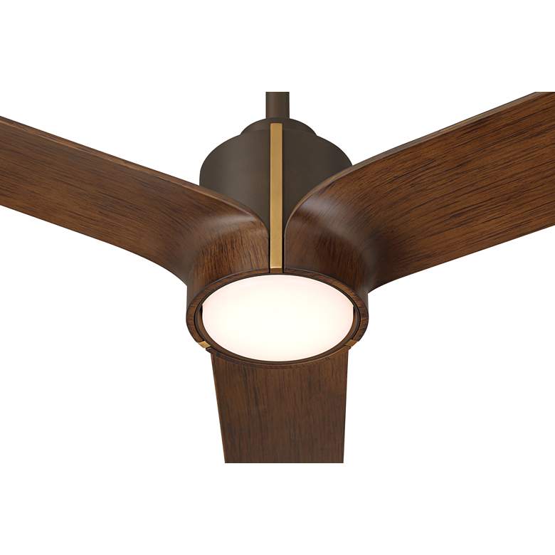Image 3 60" Casa Vieja Aero Bronze and Dark Walnut LED Ceiling Fan with Remote more views
