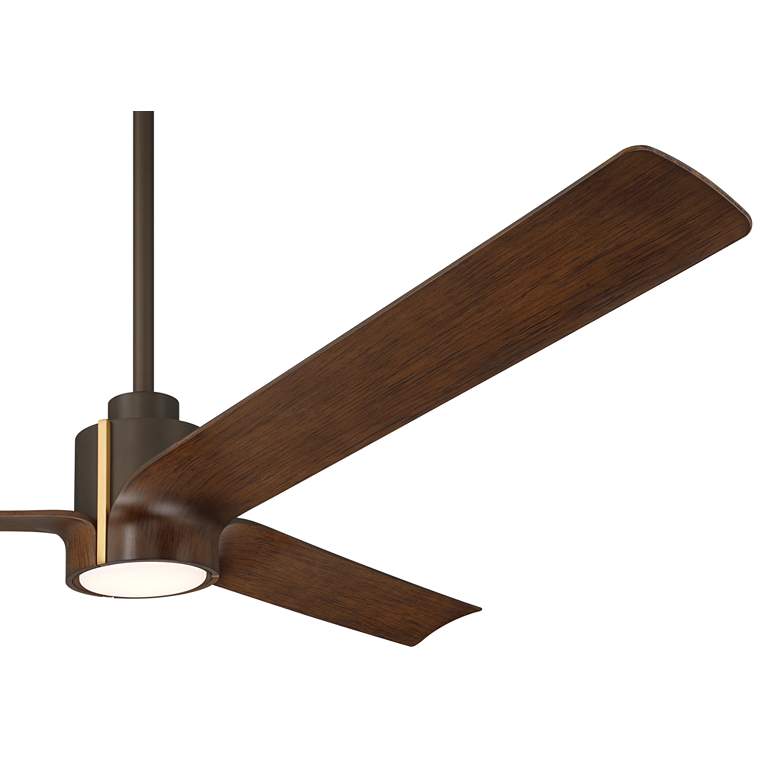 Image 5 60" Casa Vieja Aero Bronze and Dark Walnut LED Ceiling Fan with Remote more views