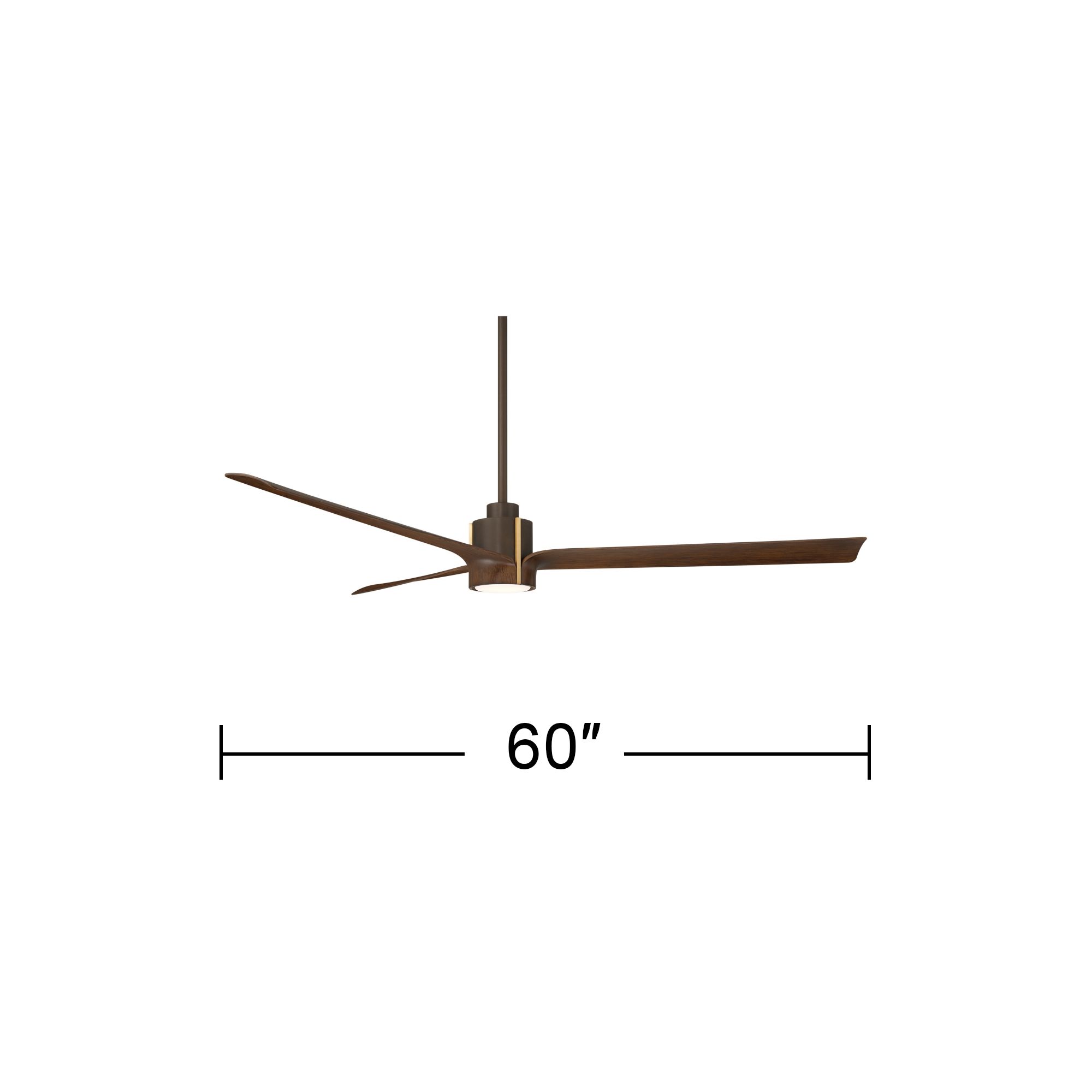 Watch A Video About the Casa Vieja Aero Bronze and Dark Walnut LED Ceiling Fan with Remote