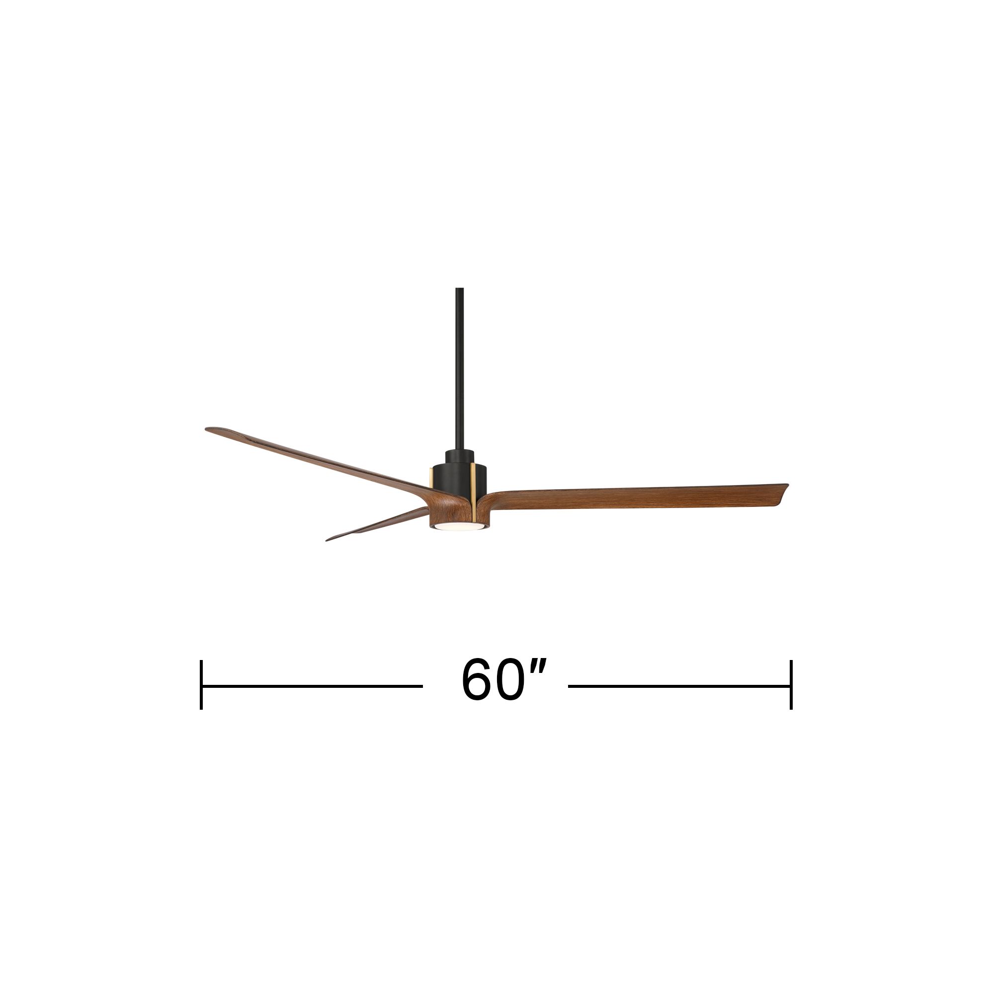 Watch A Video About the Casa Vieja Aero Matte Black and Koa LED Ceiling Fan with Remote
