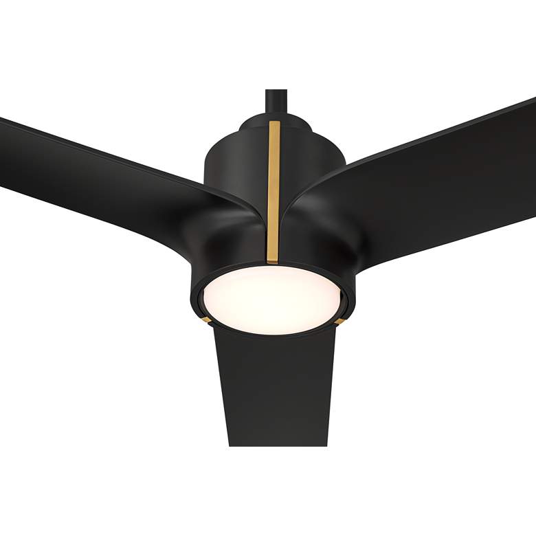 Image 3 60" Casa Vieja Aero Matte Black LED Ceiling Fan with Remote more views