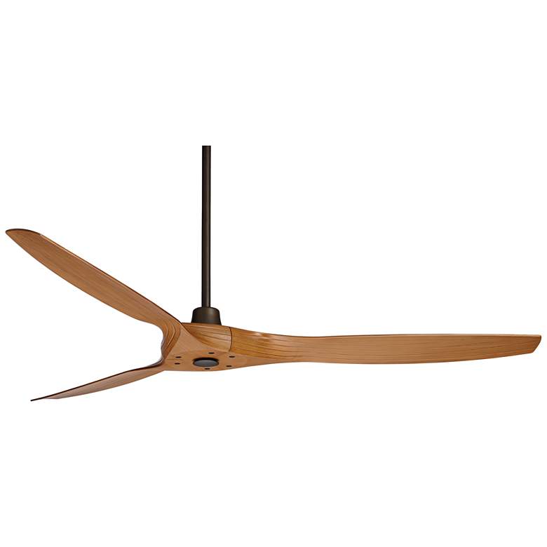 Image 2 60 inch Casa Vieja Aireon Bronze Walnut Damp Rated Ceiling Fan with Remote