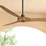 60" Casa Vieja Aireon Bronze Walnut Damp Rated Ceiling Fan with Remote