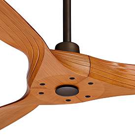 Image3 of 60" Casa Vieja Aireon Bronze Walnut Damp Rated Ceiling Fan with Remote more views