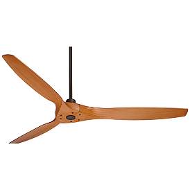 Image5 of 60" Casa Vieja Aireon Bronze Walnut Damp Rated Ceiling Fan with Remote more views
