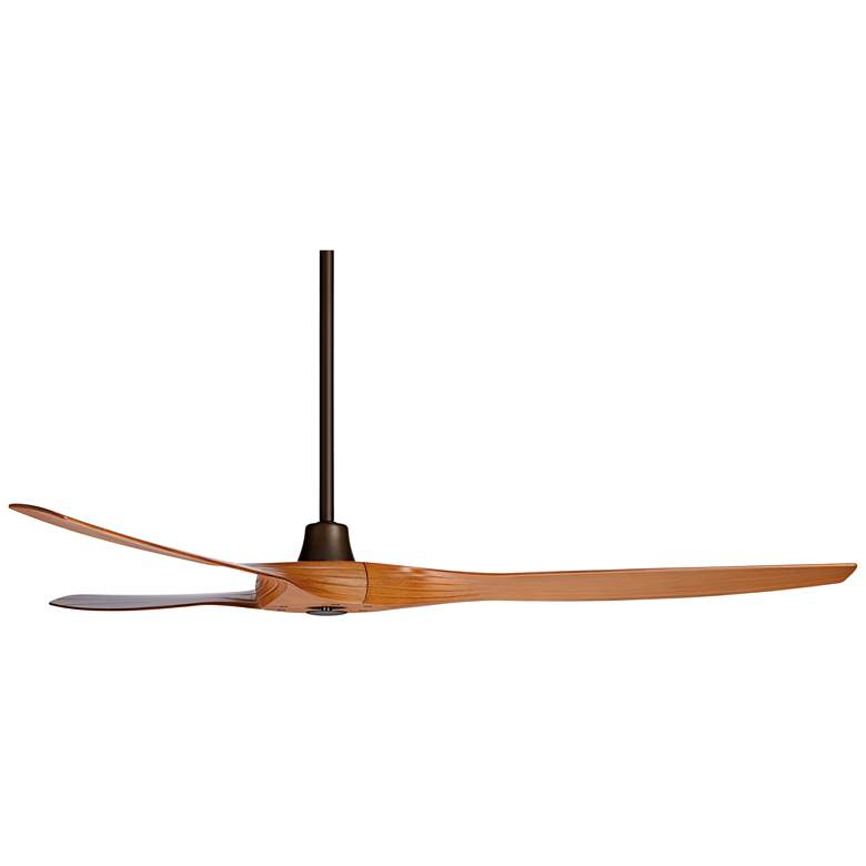Image 6 60" Casa Vieja Aireon Bronze Walnut Damp Rated Ceiling Fan with Remote more views