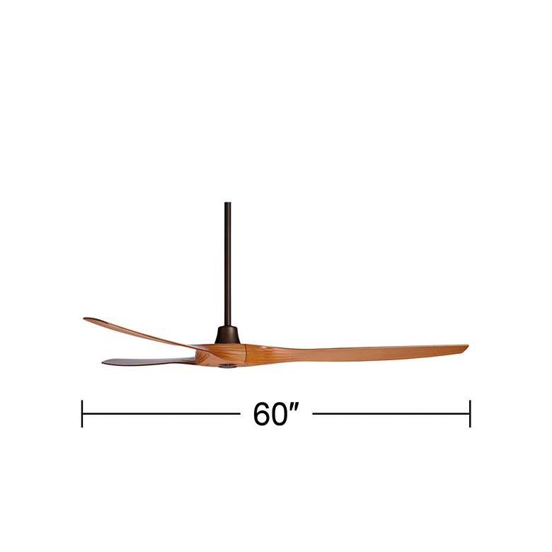 Image 7 60" Casa Vieja Aireon Bronze Walnut Damp Rated Ceiling Fan with Remote more views