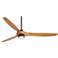 60" Casa Vieja Aireon Bronze Walnut LED Damp Ceiling Fan with Remote