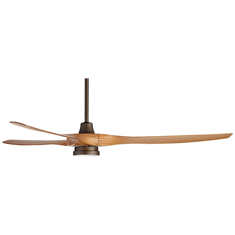 Image 7 60" Casa Vieja Aireon Bronze Walnut LED Damp Ceiling Fan with Remote more views
