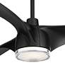 3_60" Casa Vieja Artistry Matte Black LED Damp Ceiling Fan with Remote more views