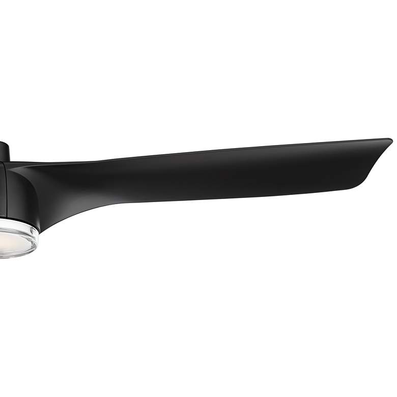 Image 4 60" Casa Vieja Artistry Matte Black LED Damp Ceiling Fan with Remote more views