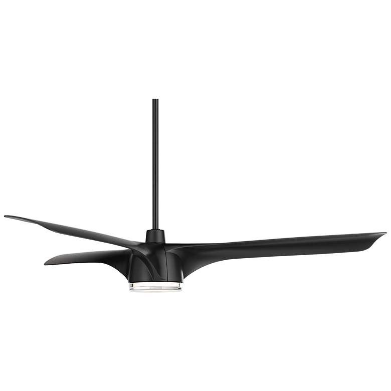 Image 7 60" Casa Vieja Artistry Matte Black LED Damp Ceiling Fan with Remote more views