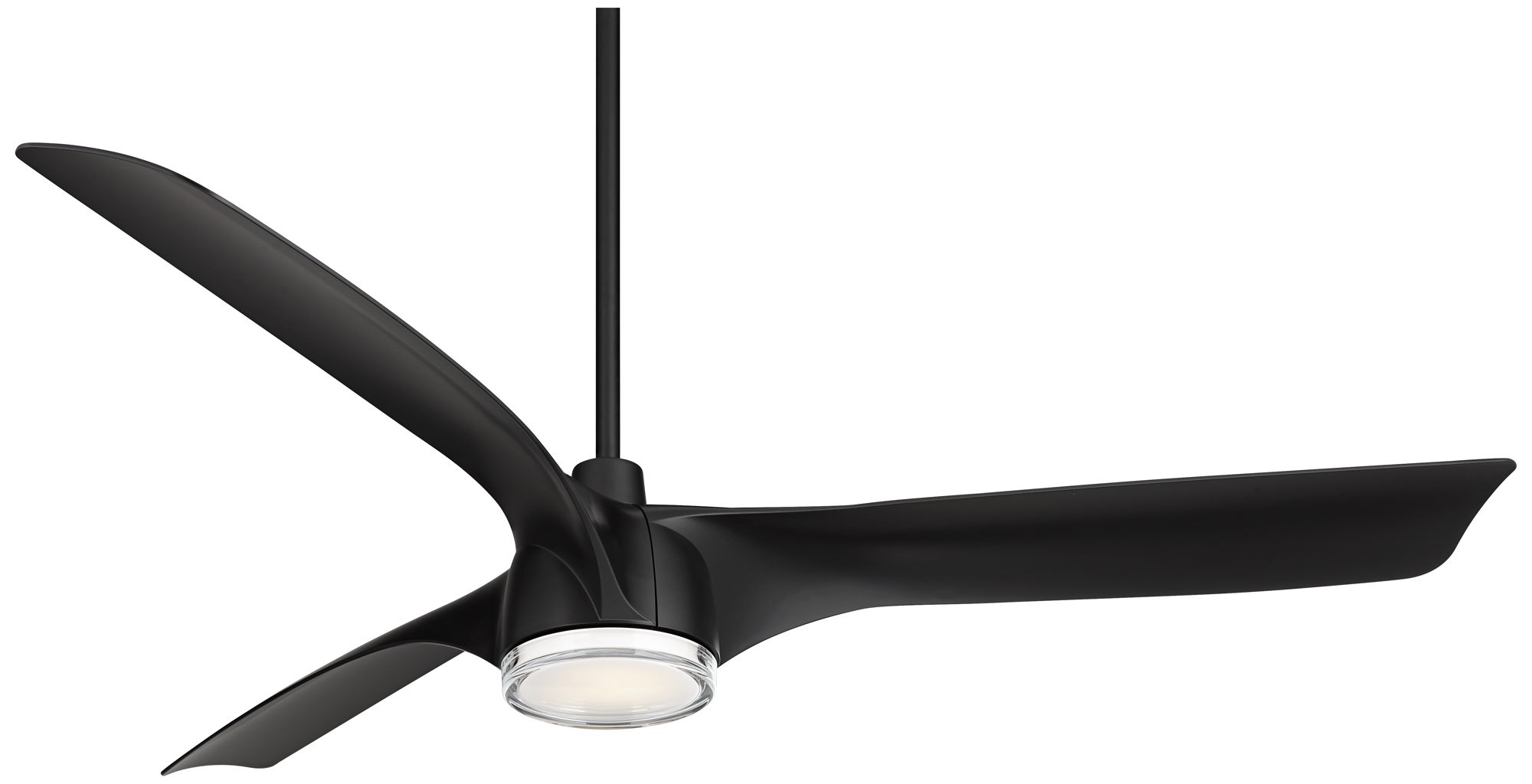 60" Casa Vieja Artistry Matte Black LED Damp Ceiling Fan with Remote