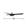 60" Casa Vieja Artistry Matte Black LED Damp Ceiling Fan with Remote