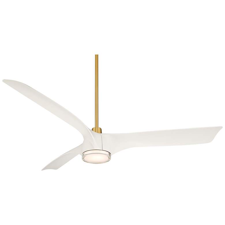 Image 2 60" Casa Vieja Artistry Soft Brass LED Damp Ceiling Fan