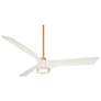 3_60" Casa Vieja Artistry Soft Brass LED Damp Ceiling Fan
