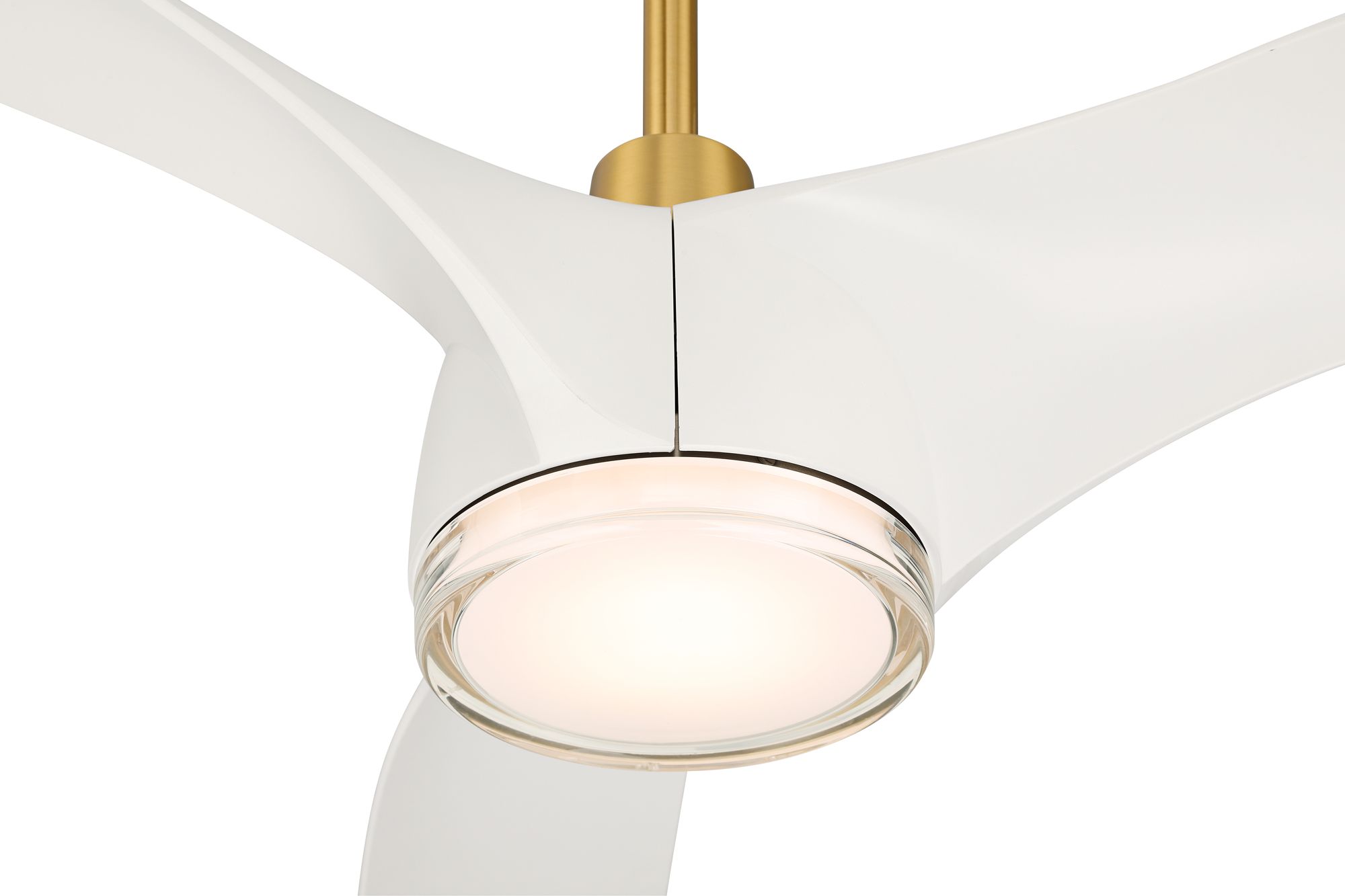 Image 3 60" Casa Vieja Artistry Soft Brass LED Damp Ceiling Fan more views