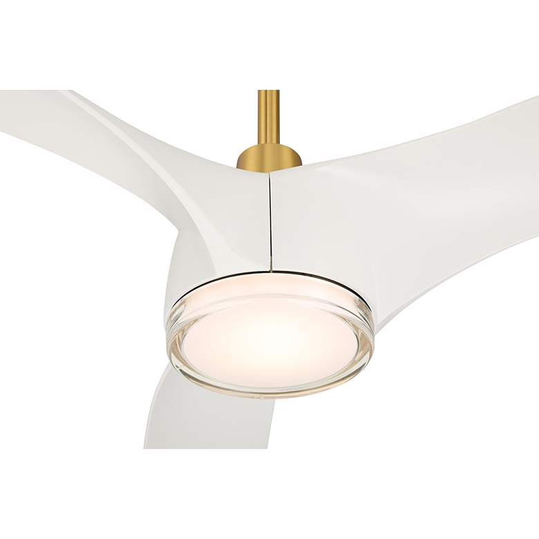 Image 3 60" Casa Vieja Artistry Soft Brass LED Damp Ceiling Fan more views