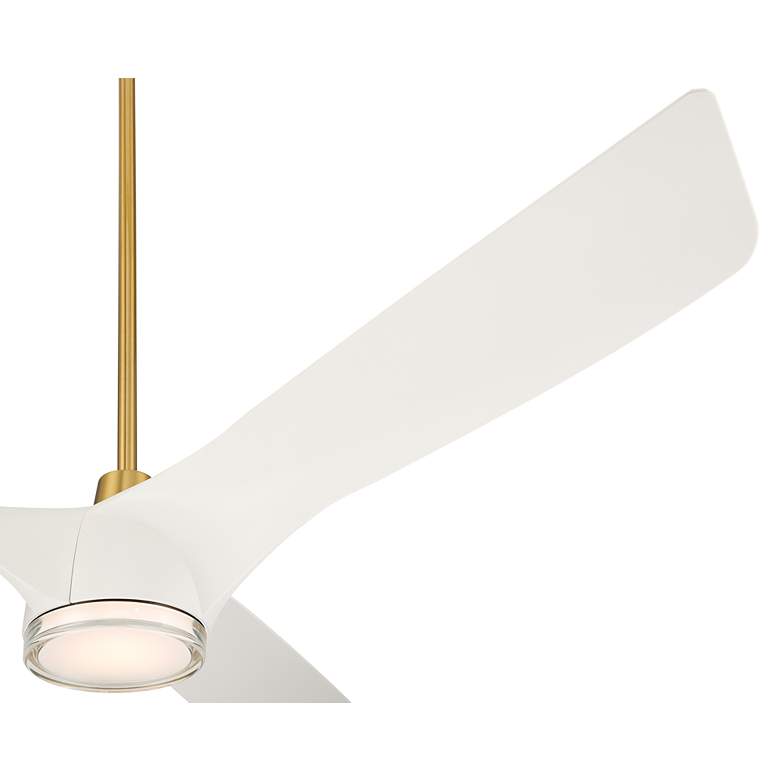 Image 4 60" Casa Vieja Artistry Soft Brass LED Damp Ceiling Fan more views