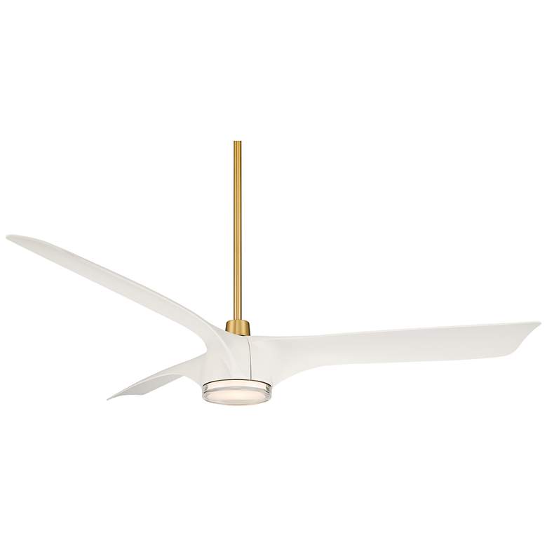 Image 6 60" Casa Vieja Artistry Soft Brass LED Damp Ceiling Fan more views
