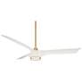 7_60" Casa Vieja Artistry Soft Brass LED Damp Ceiling Fan more views