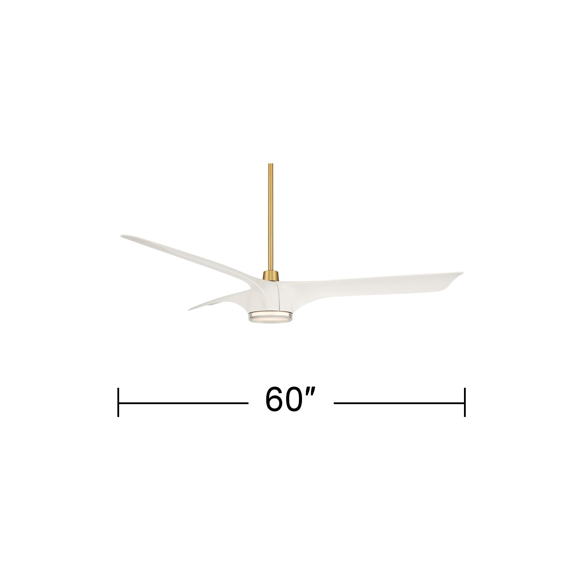 Watch A Video About the Casa Vieja Artistry Soft Brass LED Damp Ceiling Fan