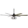 6_60" Casa Vieja Expedition Black LED Rustic Ceiling Fan with Remote more views