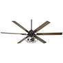 7_60" Casa Vieja Expedition Black LED Rustic Ceiling Fan with Remote more views