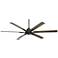 60" Casa Vieja Expedition Matte Black Damp Rated Fan with Remote
