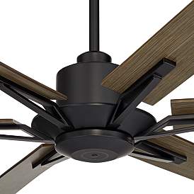 Image3 of 60" Casa Vieja Expedition Matte Black Damp Rated Fan with Remote more views