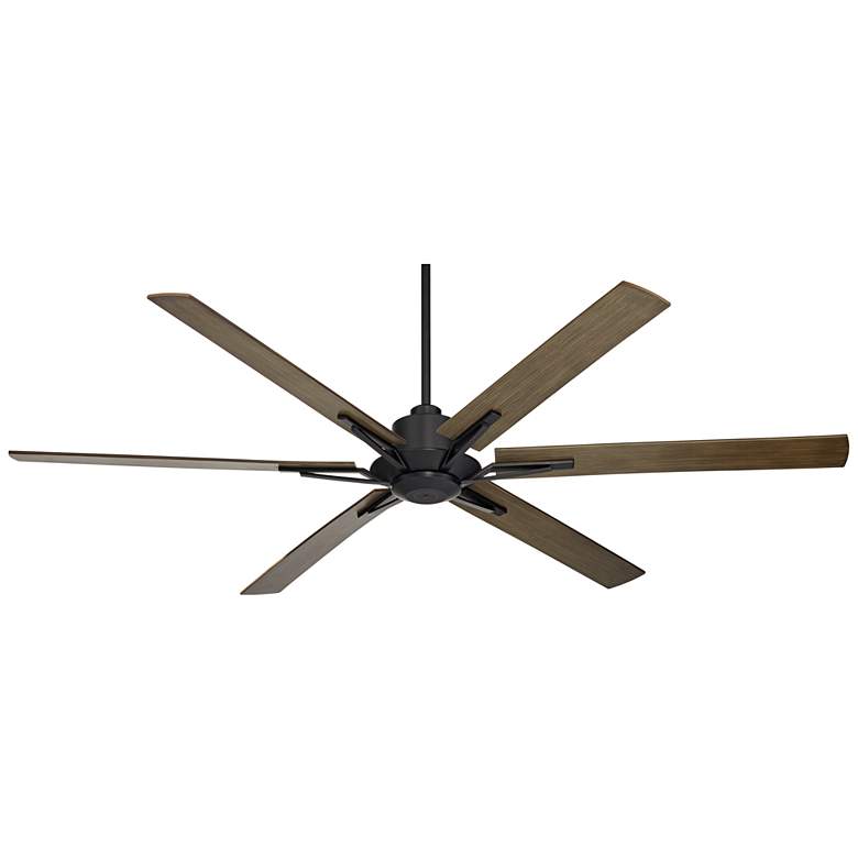 Image 7 60" Casa Vieja Expedition Matte Black Damp Rated Fan with Remote more views