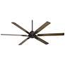 60" Casa Vieja Expedition Matte Black Damp Rated Fan with Remote