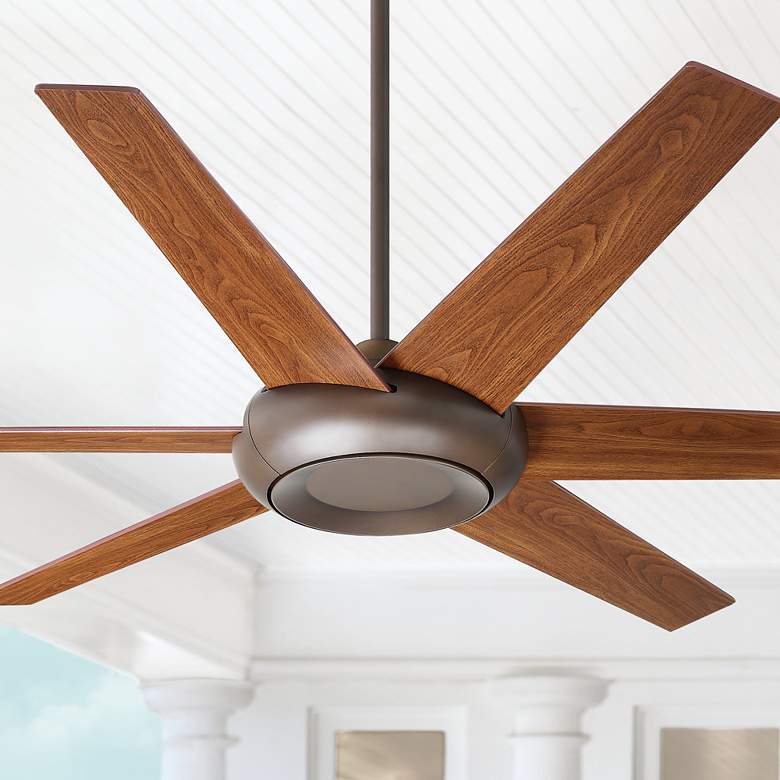 Image 1 60" Casa Vieja Exposition Bronze DC Damp Ceiling Fan