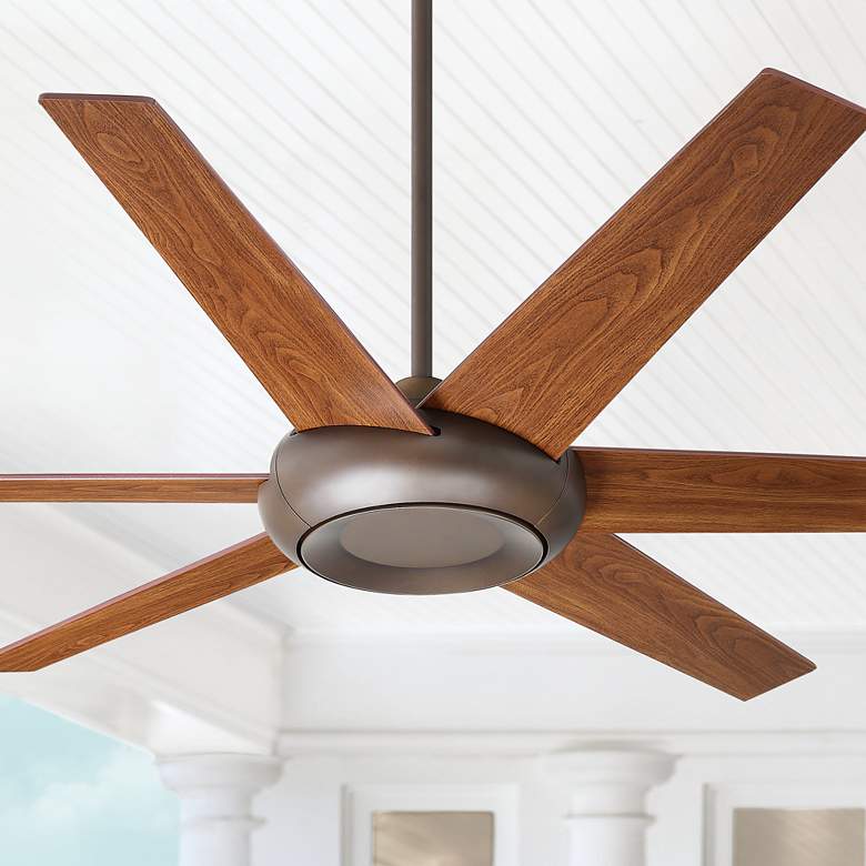 Image 1 60 inch Casa Vieja Exposition Bronze DC Damp Ceiling Fan