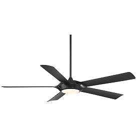 Image2 of 60" Casa Vieja Grand Regal Matte Black LED Ceiling Fan With Remote