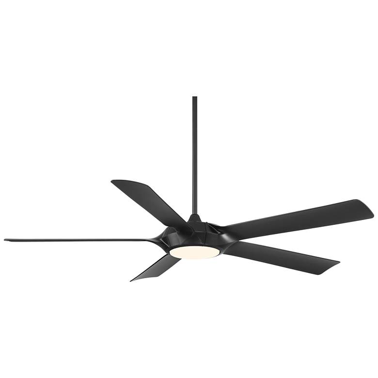 Image 2 60" Casa Vieja Grand Regal Matte Black LED Ceiling Fan With Remote