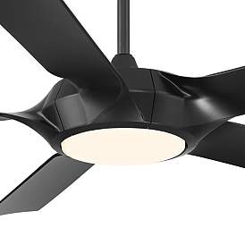 Image3 of 60" Casa Vieja Grand Regal Matte Black LED Ceiling Fan With Remote more views