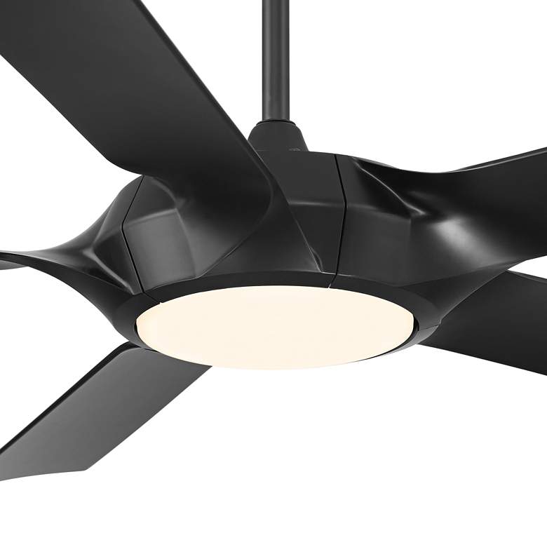 Image 3 60" Casa Vieja Grand Regal Matte Black LED Ceiling Fan With Remote more views