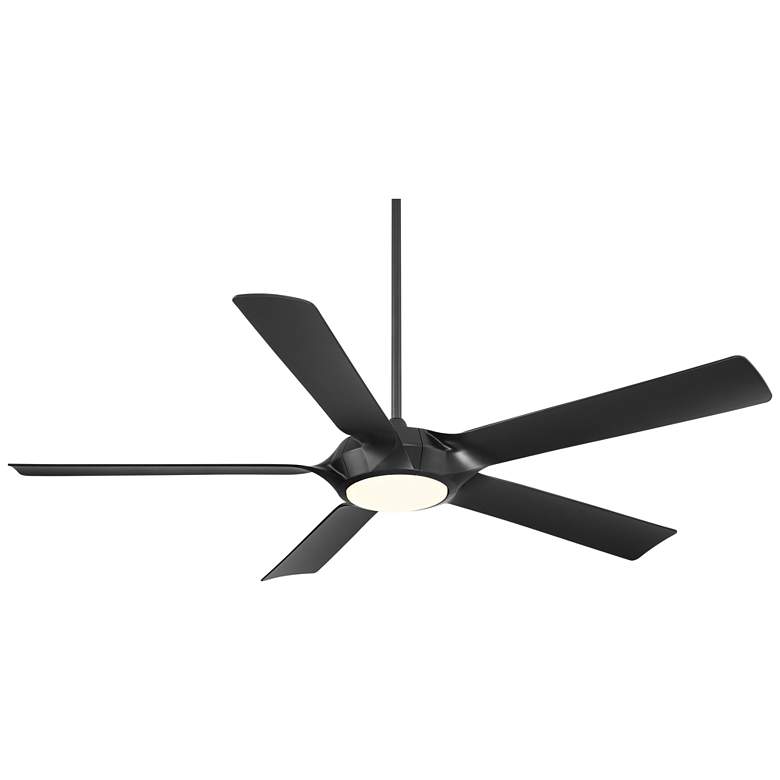 Image 6 60 inch Casa Vieja Grand Regal Matte Black LED Ceiling Fan With Remote more views