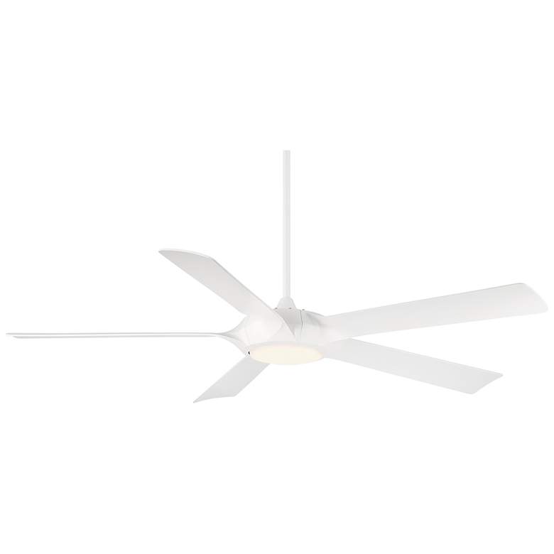 Image 2 60" Casa Vieja Grand Regal Matte White LED Ceiling Fan With Remote
