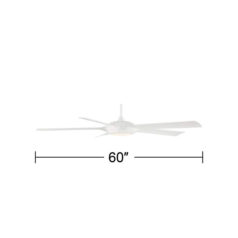 Image 7 60" Casa Vieja Grand Regal Matte White LED Ceiling Fan With Remote more views