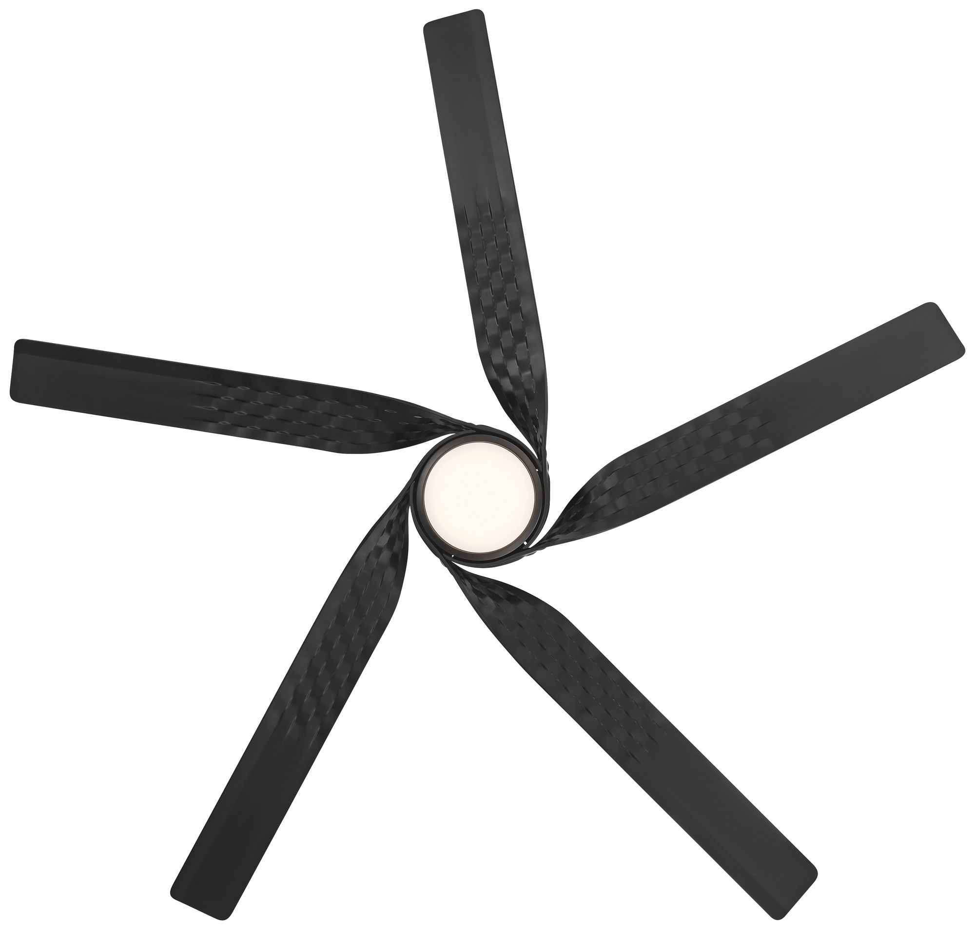 60" Casa Vieja Helix Matte Black Indoor/Outdoor LED Ceiling Fan in scene
