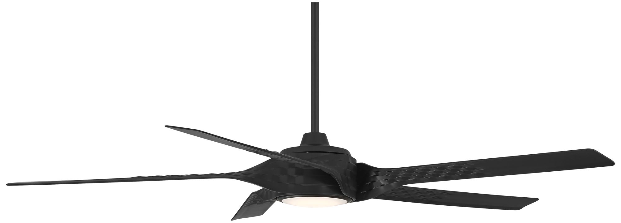 60" Casa Vieja Helix Matte Black Indoor/Outdoor LED Ceiling Fan in scene
