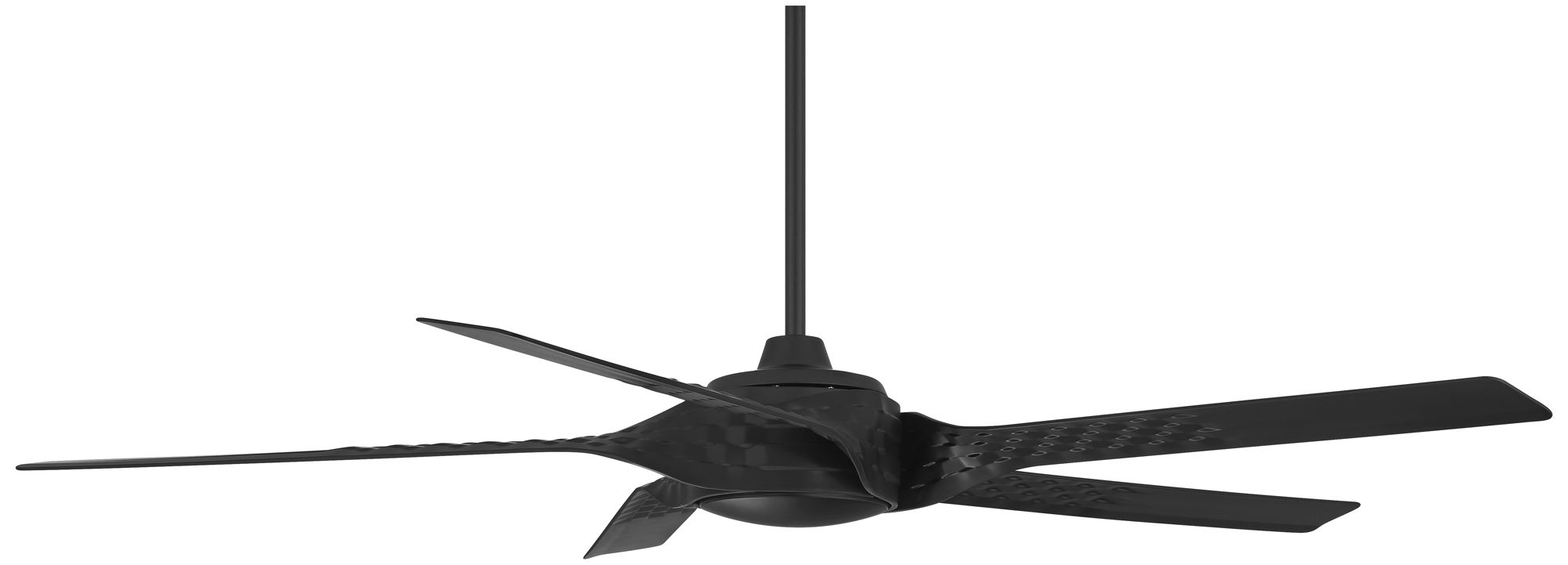 60" Casa Vieja Helix Matte Black Indoor/Outdoor LED Ceiling Fan in scene