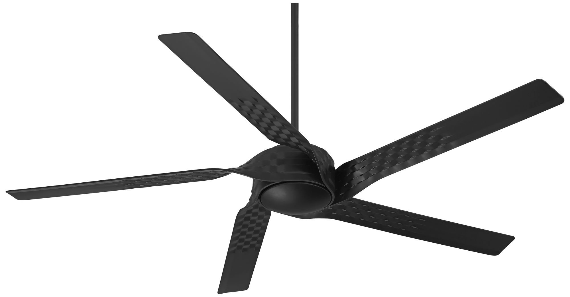 60" Casa Vieja Helix Matte Black Indoor/Outdoor LED Ceiling Fan in scene