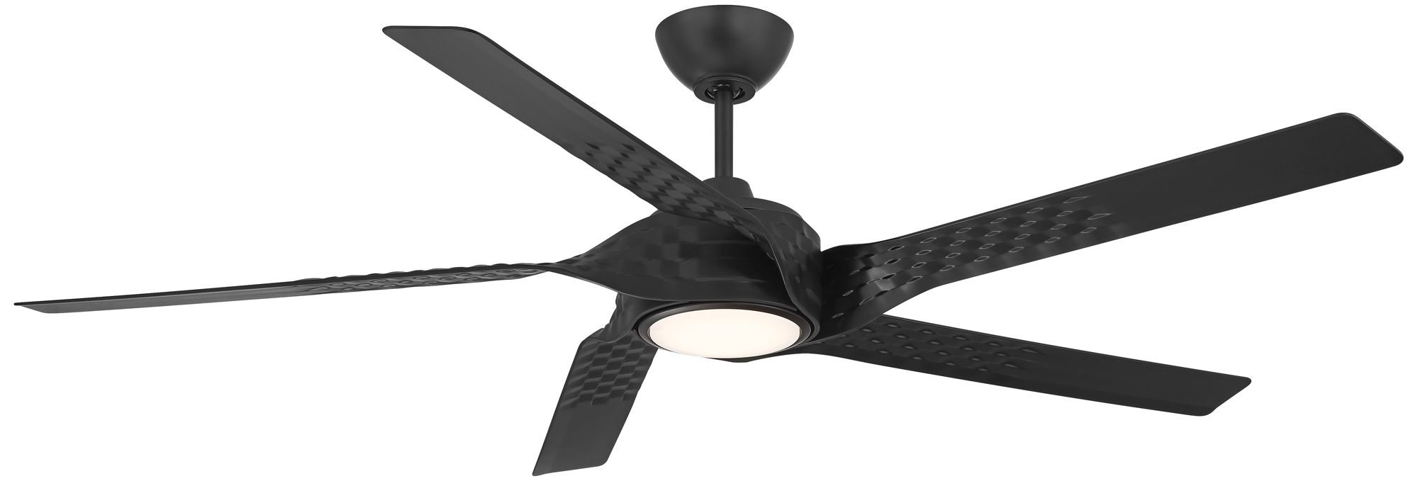 60" Casa Vieja Helix Matte Black Indoor/Outdoor LED Ceiling Fan in scene