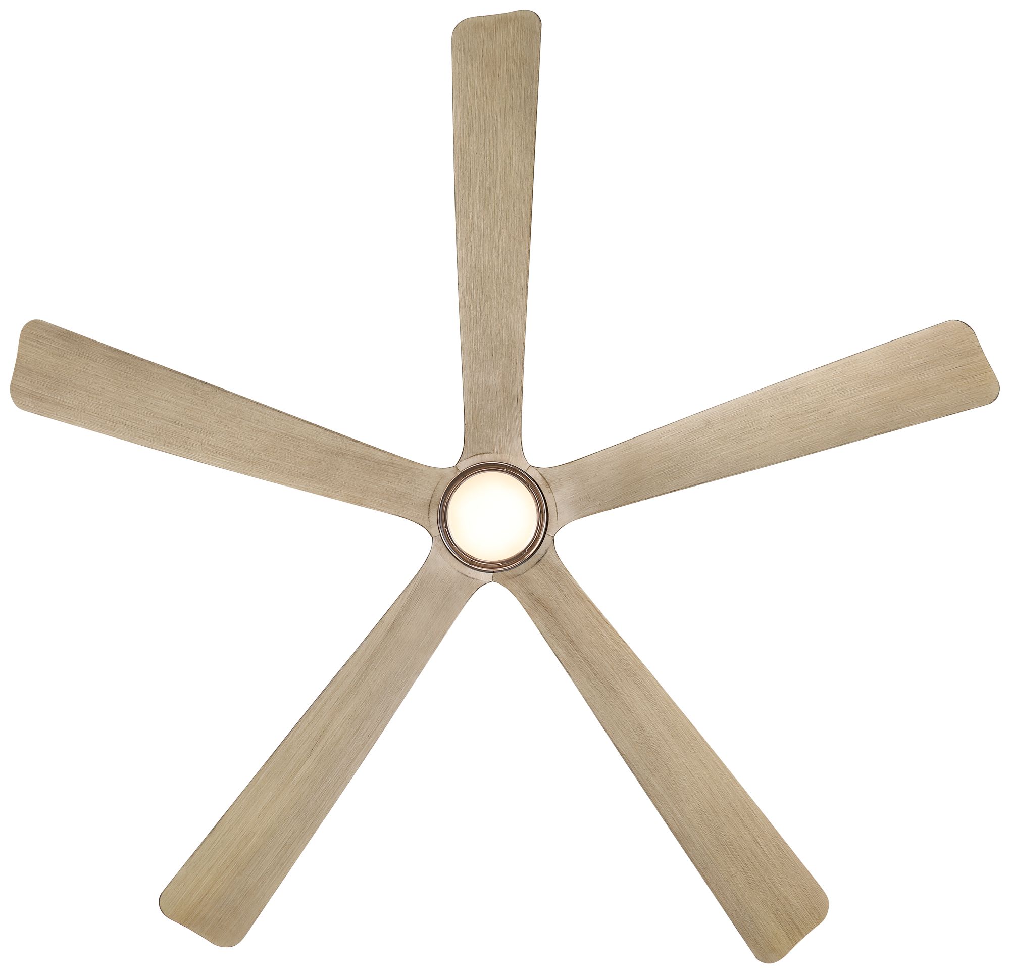 Watch A Video About the Casa Vieja Hex Bronze and White Oak LED Ceiling Fan with Remote