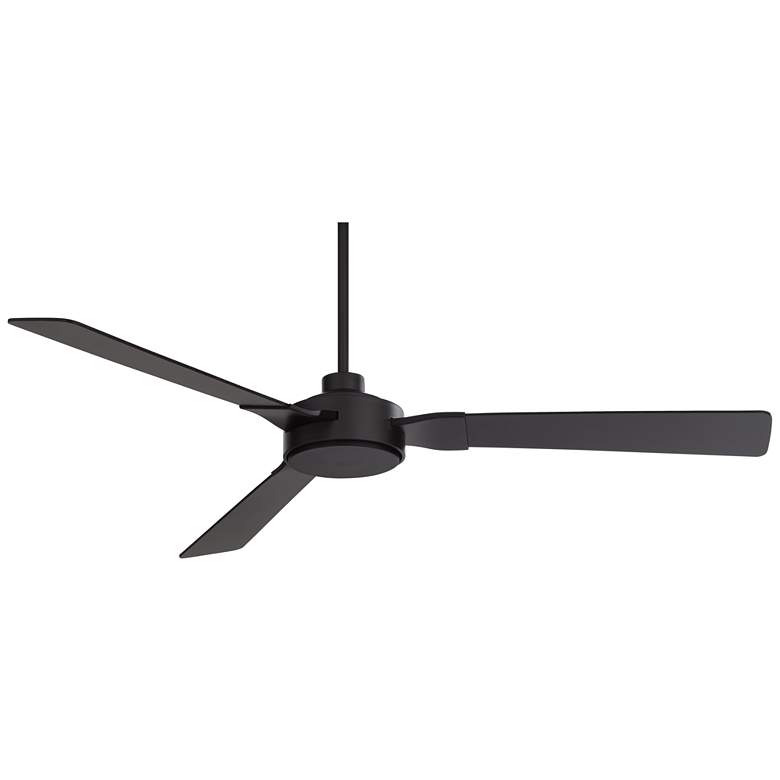 Image 2 60" Casa Vieja Invictus Matte Black and Walnut Damp Fan with Remote