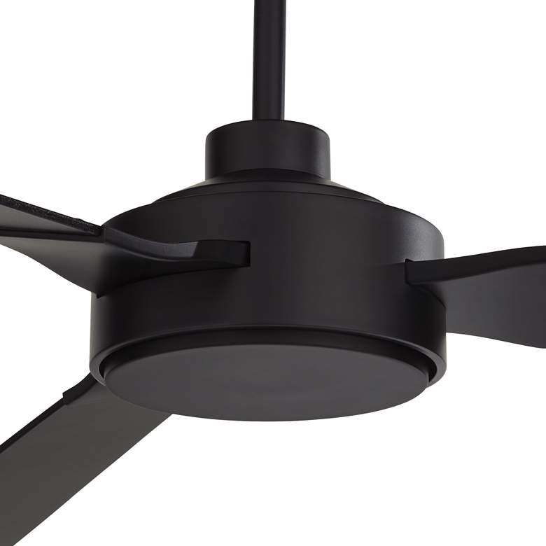 Image 3 60" Casa Vieja Invictus Matte Black and Walnut Damp Fan with Remote more views